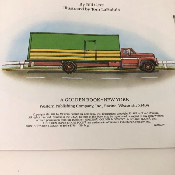 Vtg 1987 The Truck Book A Golden  Super Shape Book by Bill Gere - Picture 6 of 11